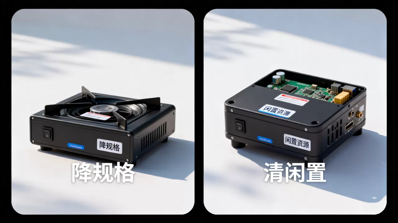 选型时该优先降规格还是优先治理闲置资源？降配还是清闲置更省钱