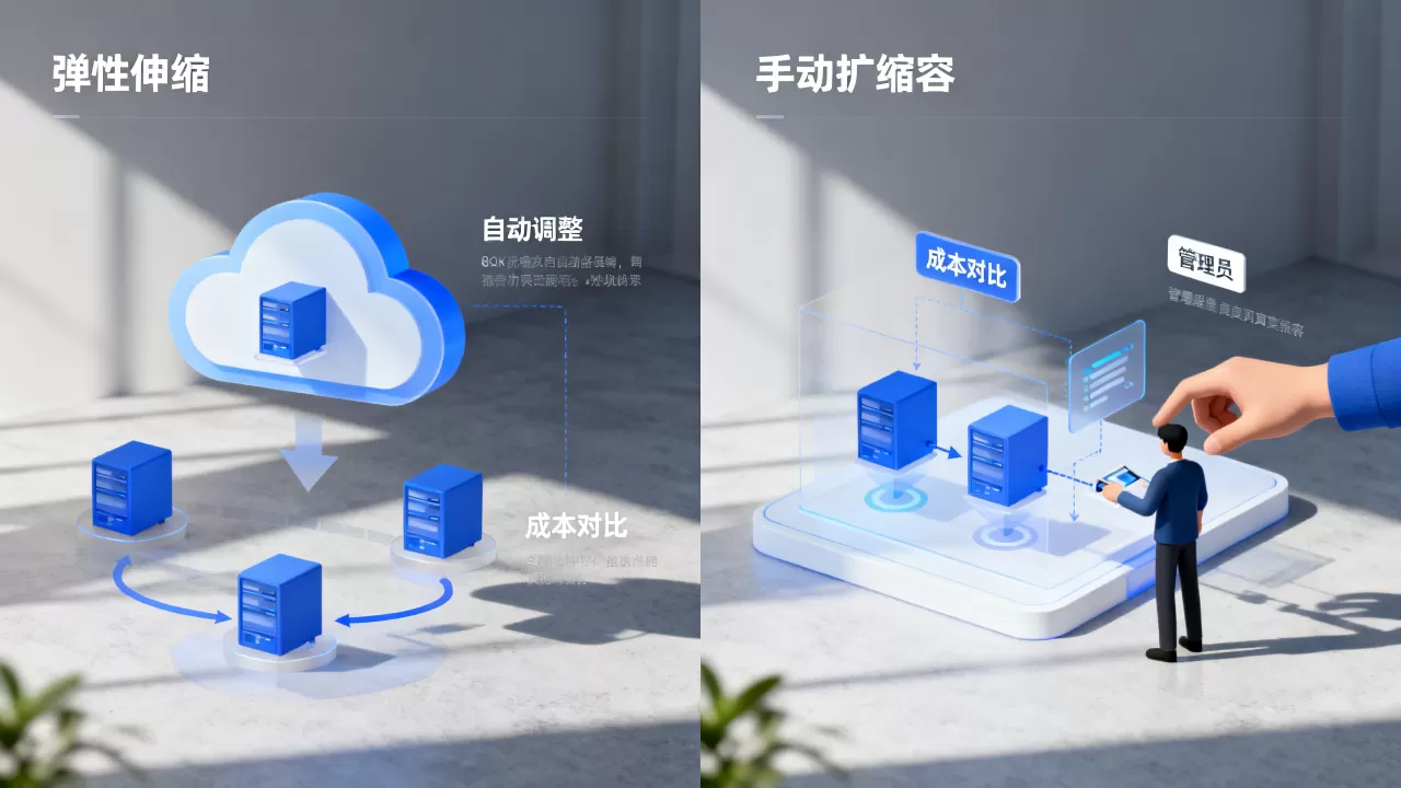 弹性伸缩和手动扩缩容在成本上差在哪里,哪个更省钱? 弹性伸缩和手动扩缩容在成本上差在哪里,哪个更省钱?
