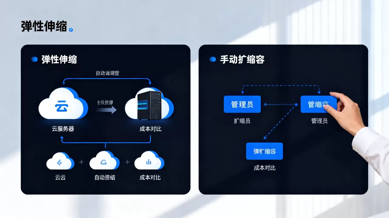 弹性伸缩和手动扩缩容在成本上差在哪里,哪个更省钱? 弹性伸缩和手动扩缩容在成本上差在哪里,哪个更省钱?