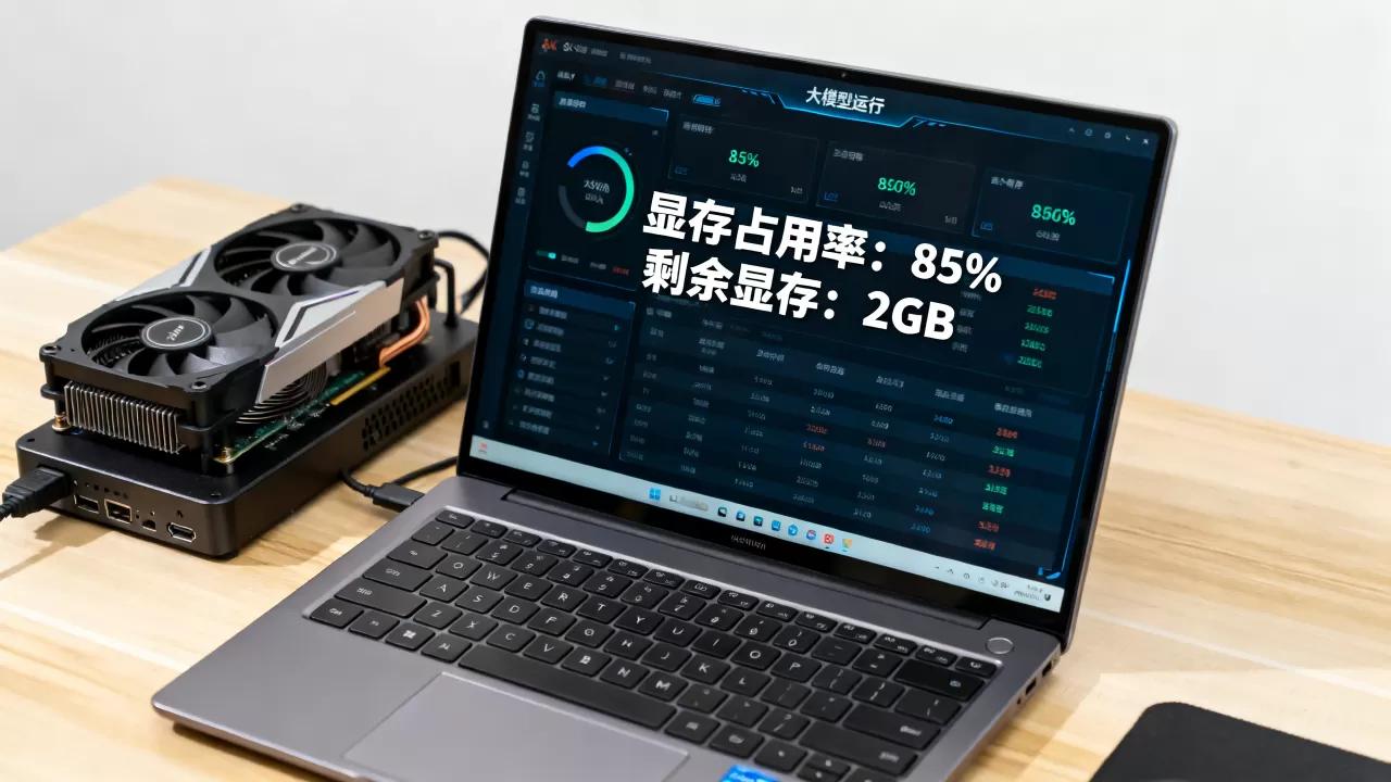 用交互式笔记本跑大模型会不会直接把显存撑爆，笔记本跑大模型显存不够怎么办