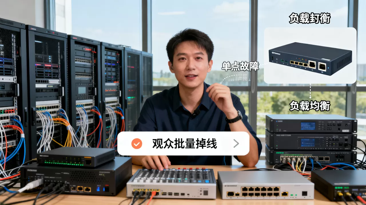 观众批量掉线往往是因为架构单点吗?直播掉线怎么办 观众批量掉线往往是因为架构单点吗?直播掉线怎么办