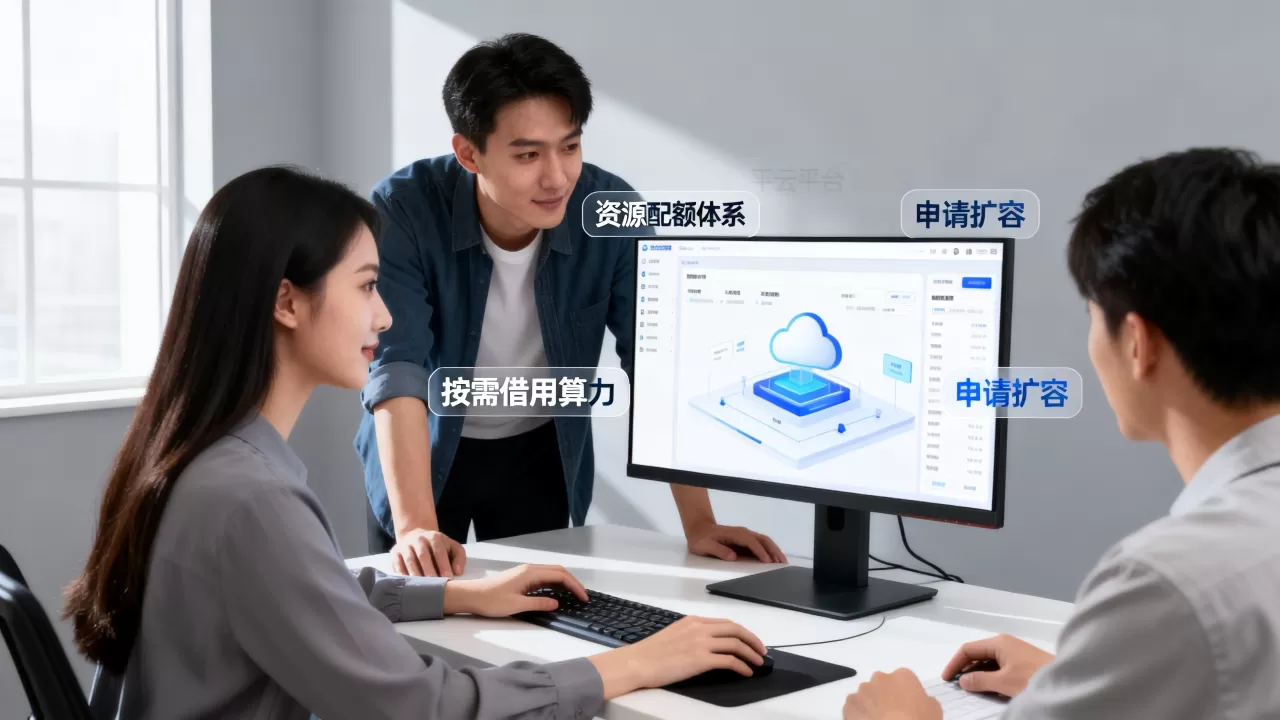 云平台的资源配额体系怎样支撑团队按需借用算力,配额不足如何申请扩容? 云平台的资源配额体系怎样支撑团队按需借用算力,配额不足如何申请扩容?