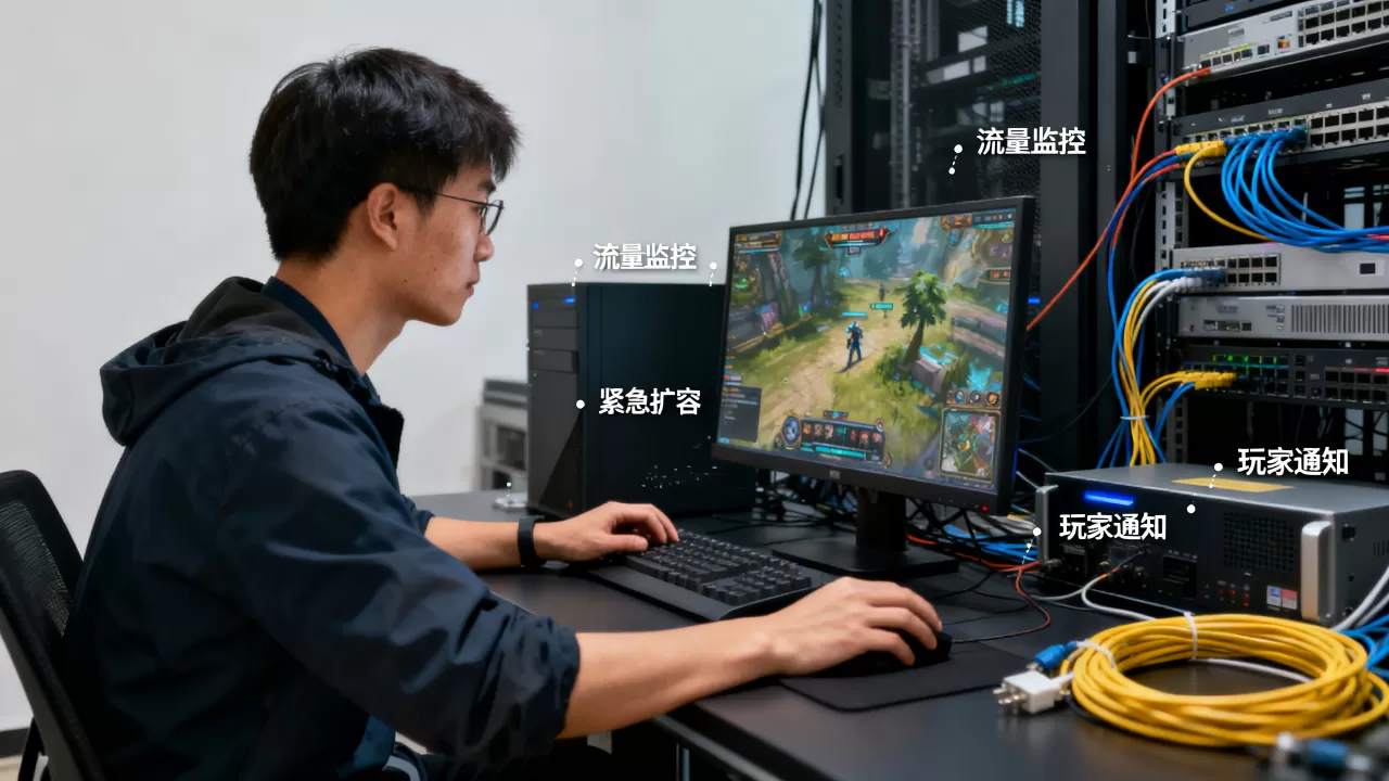 新服开服当天被流量打崩怎么办？游戏服务器崩溃应对方案