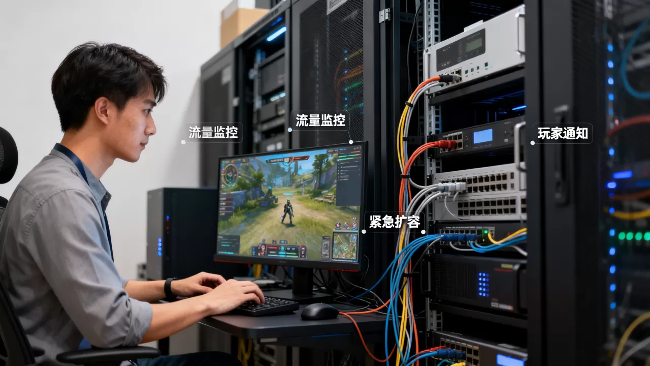 新服开服当天被流量打崩怎么办？游戏服务器崩溃应对方案