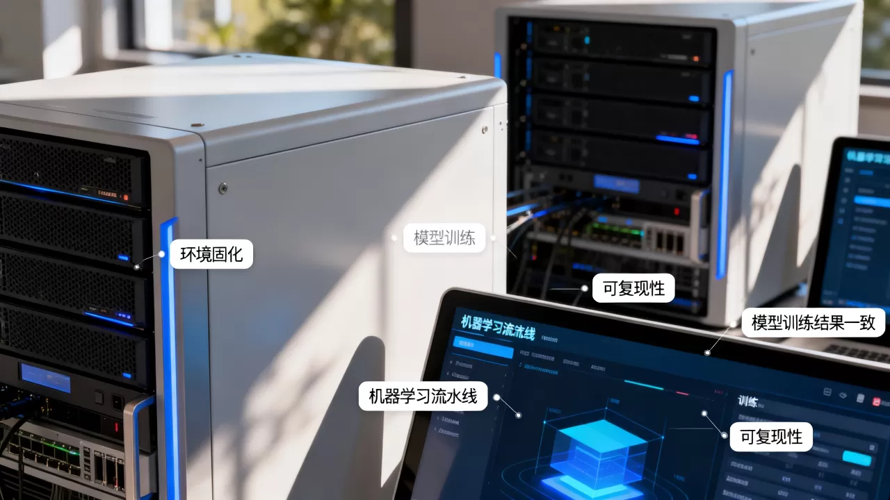 环境固化如何保障机器学习流水线的可复现性，环境锁定能否确保模型训练结果一致