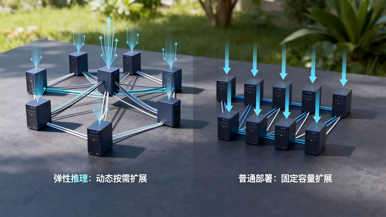 弹性推理和普通部署扩容逻辑核心差别是什么,弹性扩容机制原理详解 弹性推理和普通部署扩容逻辑核心差别是什么,弹性扩容机制原理详解