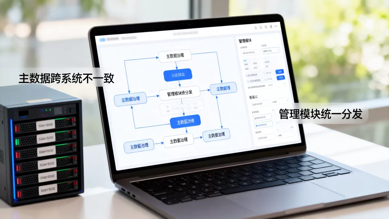 主数据跨系统不一致怎么解决？管理模块统一分发，主数据治理