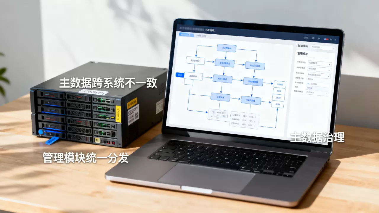 主数据跨系统不一致怎么解决？管理模块统一分发，主数据治理