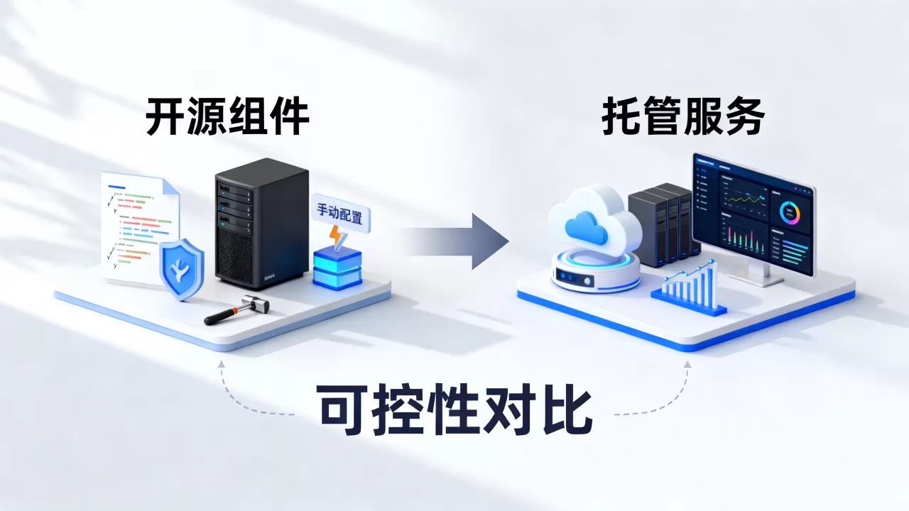 开源组件和托管服务哪个更省心?可控性对比 开源组件和托管服务哪个更省心?可控性对比
