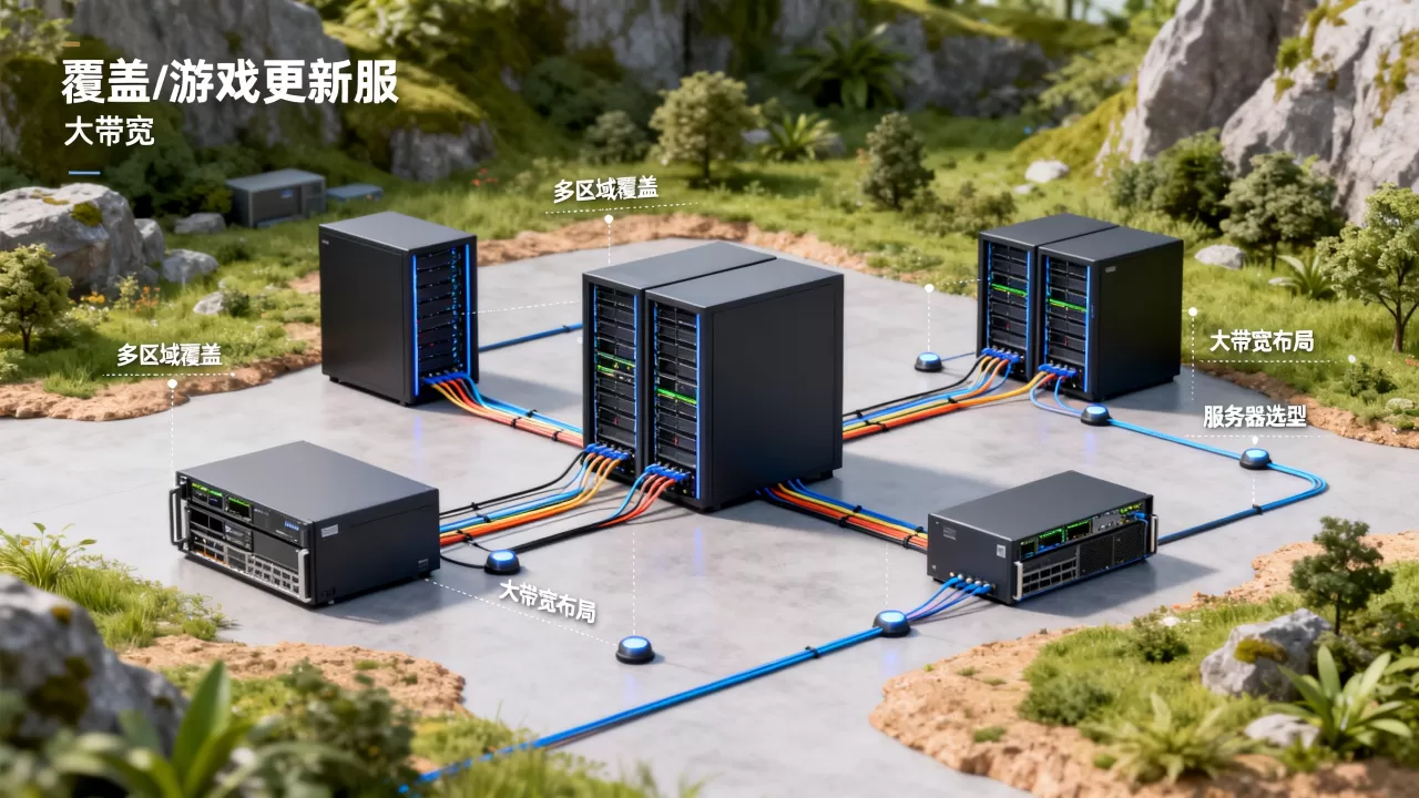 游戏更新服如何实现多区域覆盖的大带宽布局？大带宽服务器怎么选