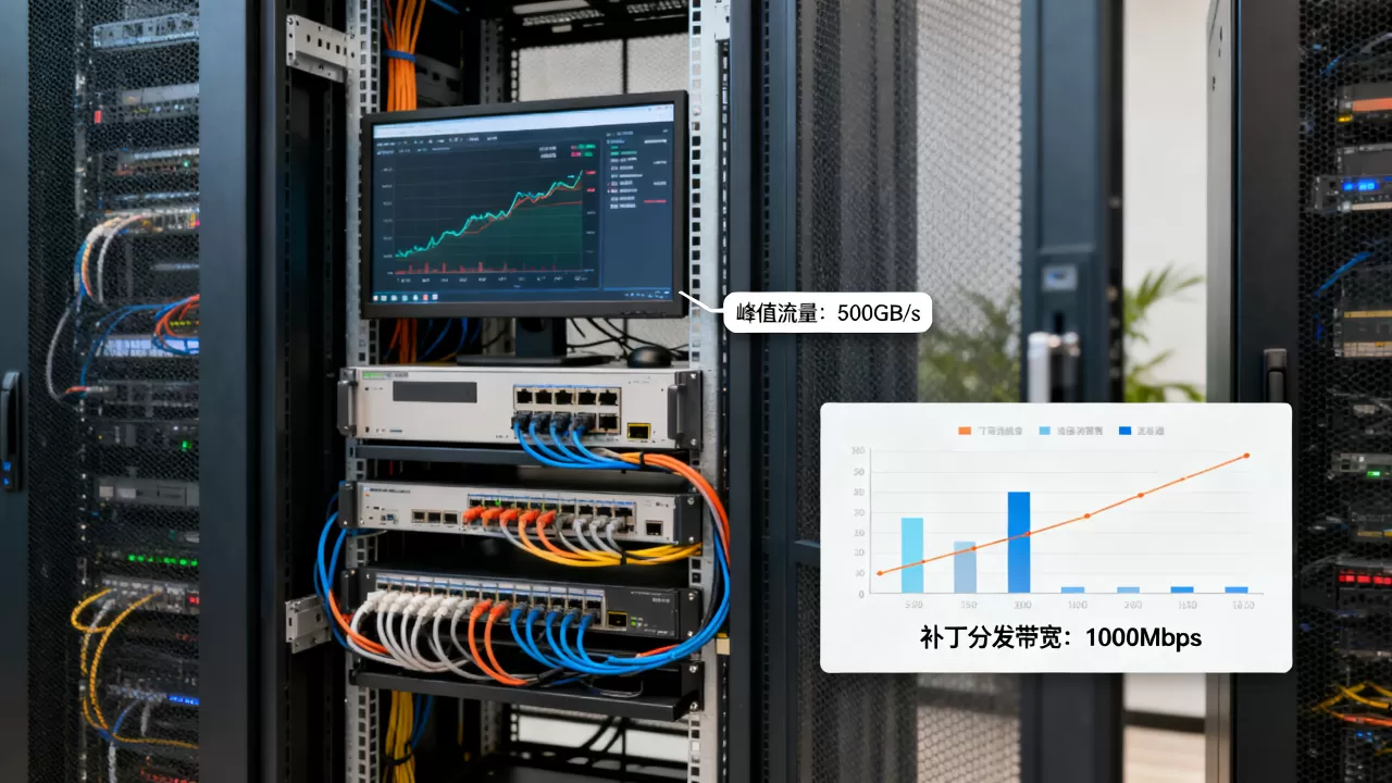 新版本开服首日补丁分发要备多少带宽,游戏下载峰值流量怎么估算? 新版本开服首日补丁分发要备多少带宽,游戏下载峰值流量怎么估算?