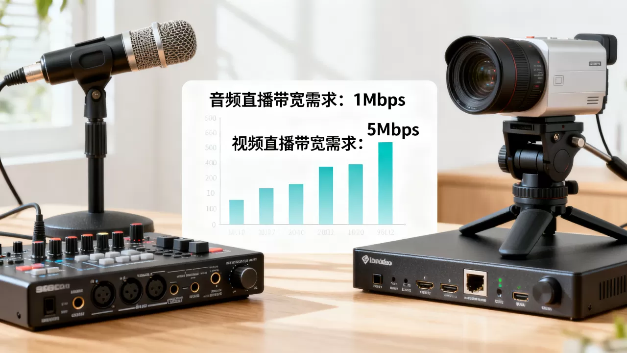 音频直播与视频直播哪个更耗带宽?大带宽需求对比分析 音频直播与视频直播哪个更耗带宽?大带宽需求对比分析