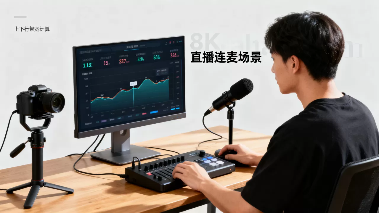 直播连麦场景的上下行带宽怎么一起算，如何计算直播连麦的上下行带宽？