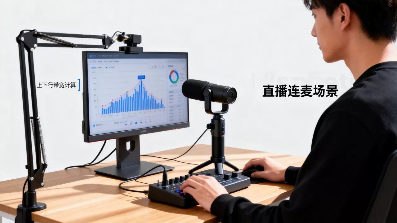直播连麦场景的上下行带宽怎么一起算，如何计算直播连麦的上下行带宽？