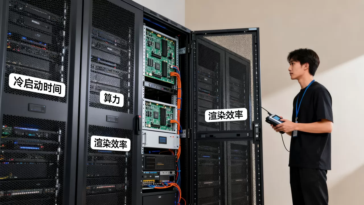 渲染农场冷启动时间为何取决于算力？算力不足如何影响渲染效率？