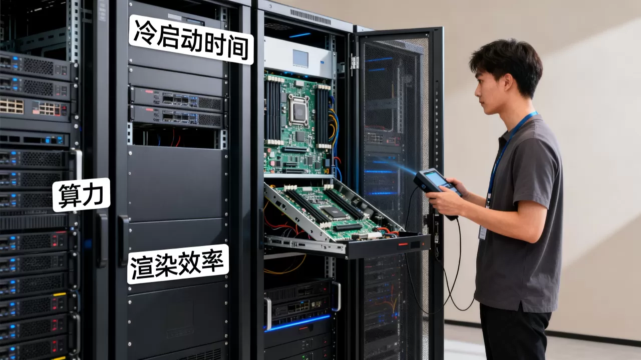 渲染农场冷启动时间为何取决于算力？算力不足如何影响渲染效率？