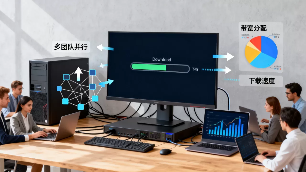 多团队并行下载素材时带宽如何分配，提升下载速度的带宽分配技巧有哪些？