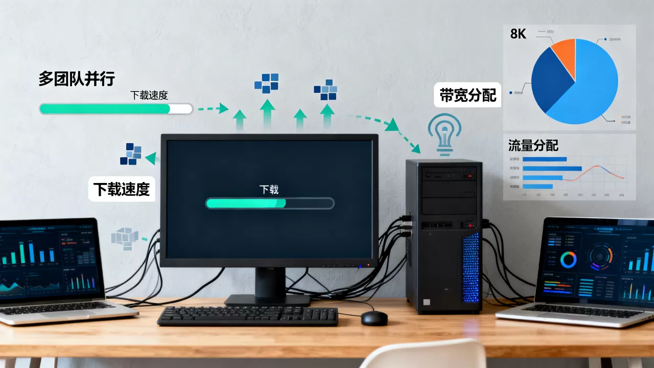 多团队并行下载素材时带宽如何分配，提升下载速度的带宽分配技巧有哪些？