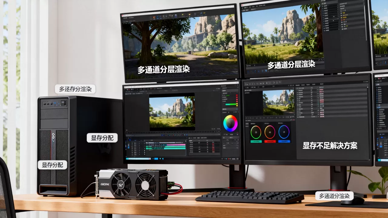 CG动画多通道分层渲染如何分配显存？显存不够用怎么办