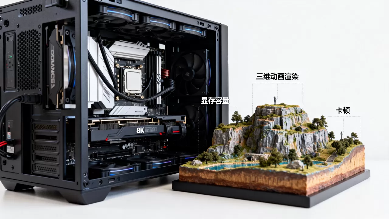 三维动画渲染需要多大显存？显存容量不足会卡顿吗？