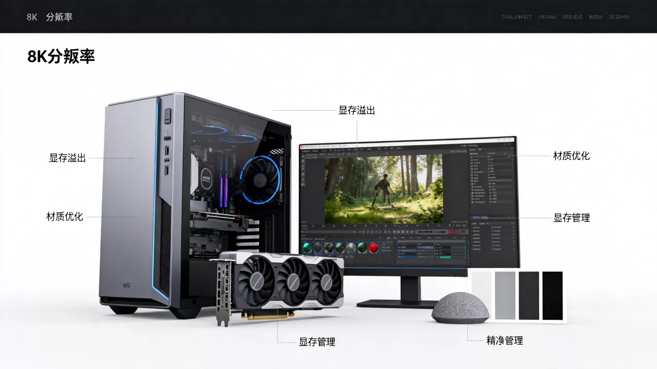 高精度材质渲染时显存溢出怎么办？如何规避显存不足