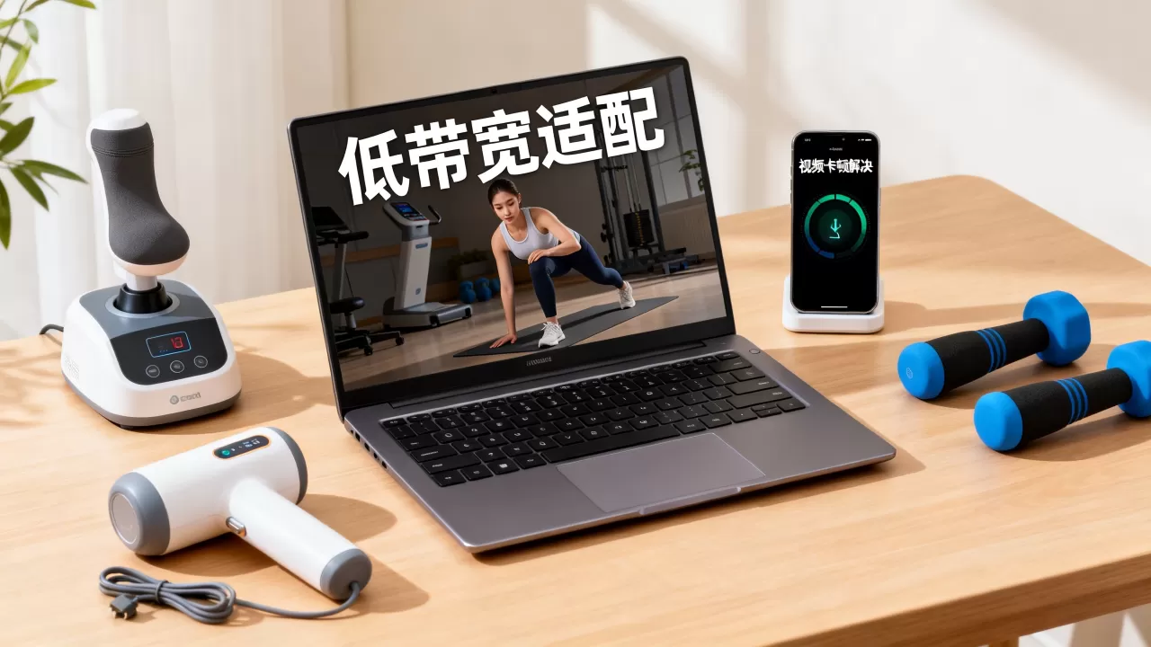 远程康复指导视频如何低带宽适配？视频卡顿怎么办