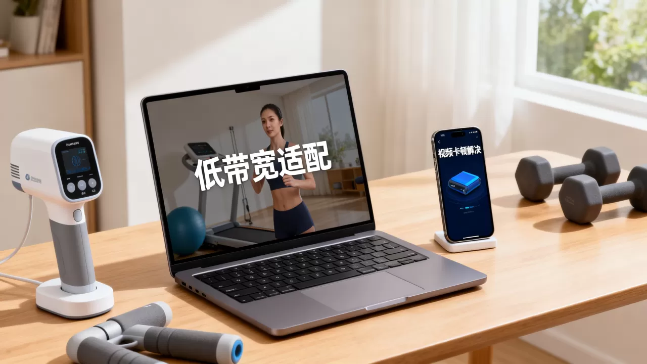 远程康复指导视频如何低带宽适配？视频卡顿怎么办