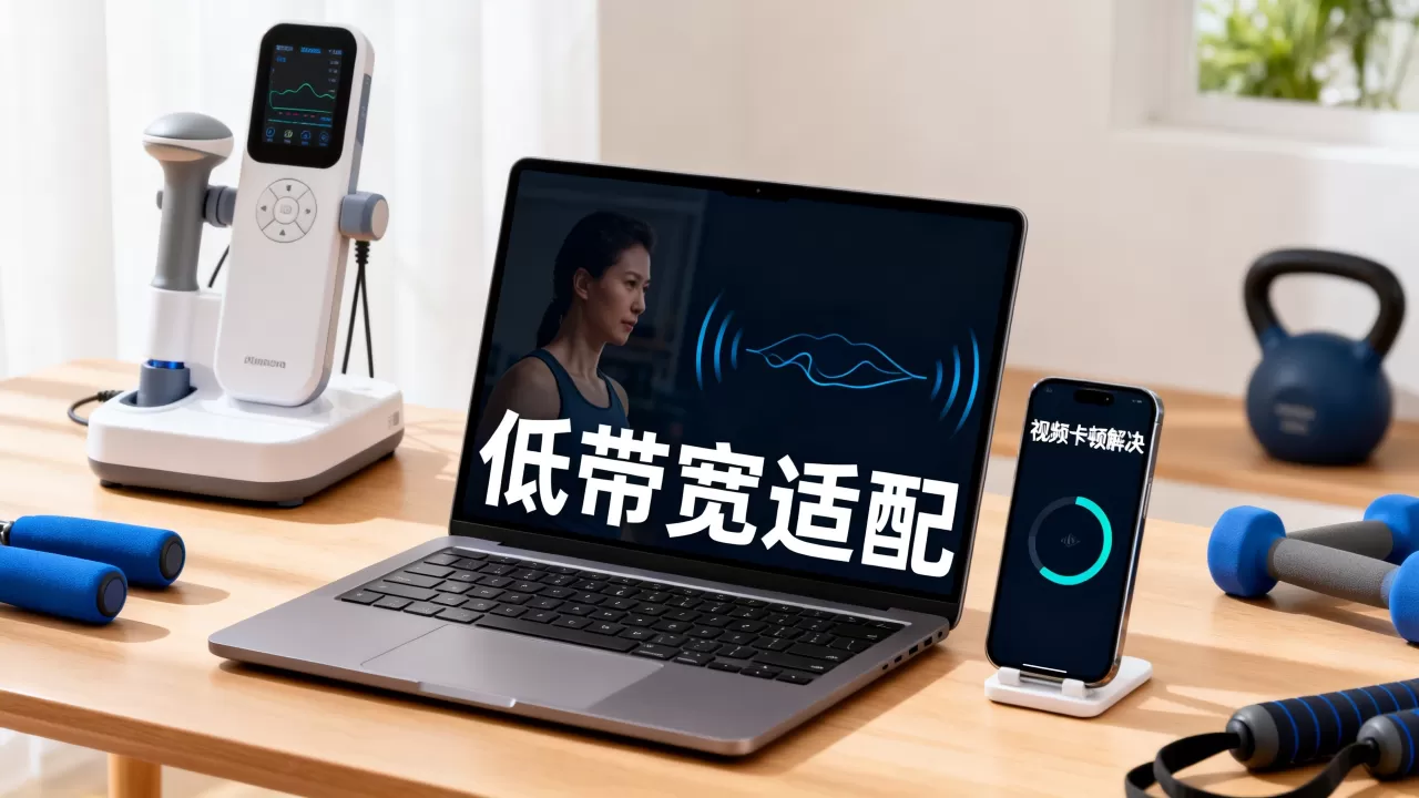 远程康复指导视频如何低带宽适配？视频卡顿怎么办