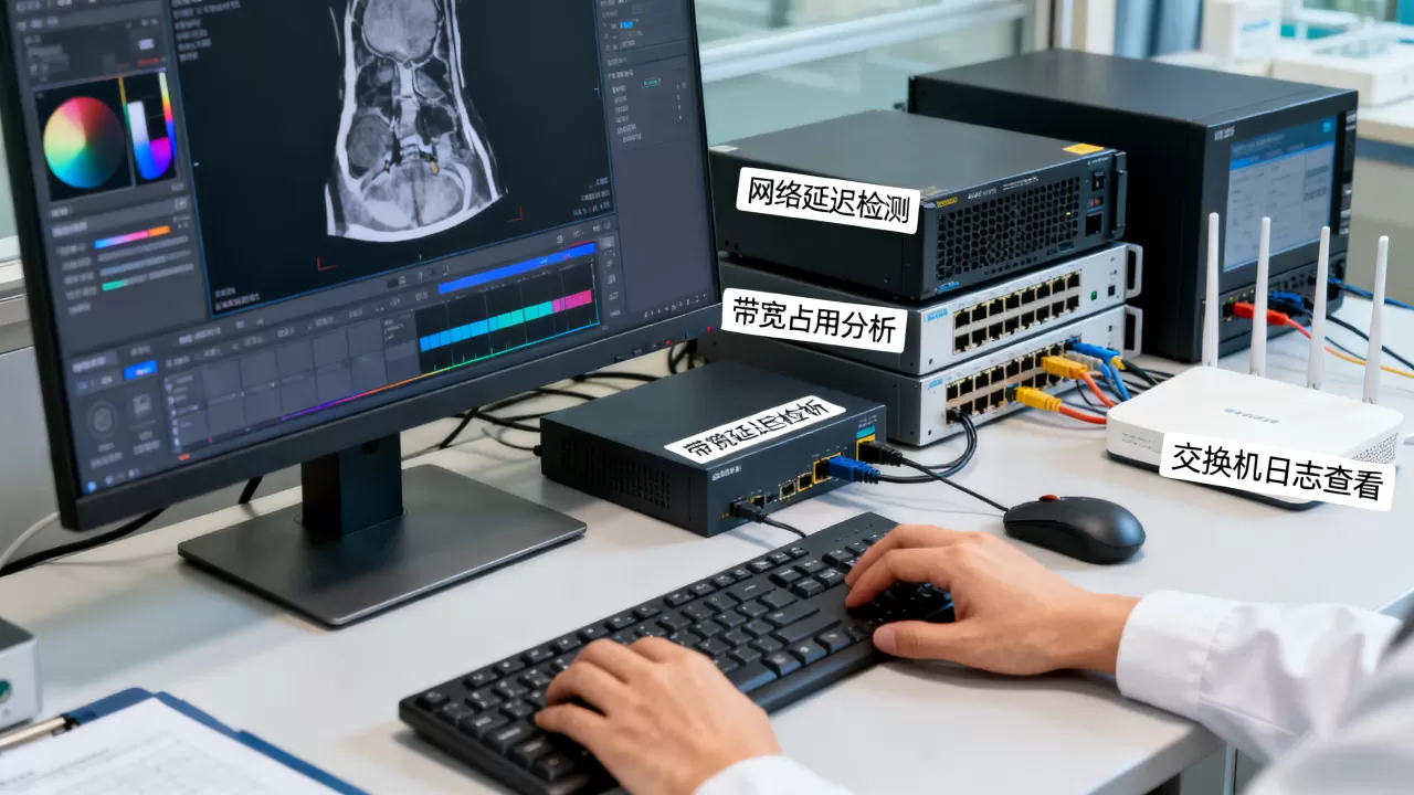 影像科室大规模调图卡顿怎么办，网络排查方向有哪些？