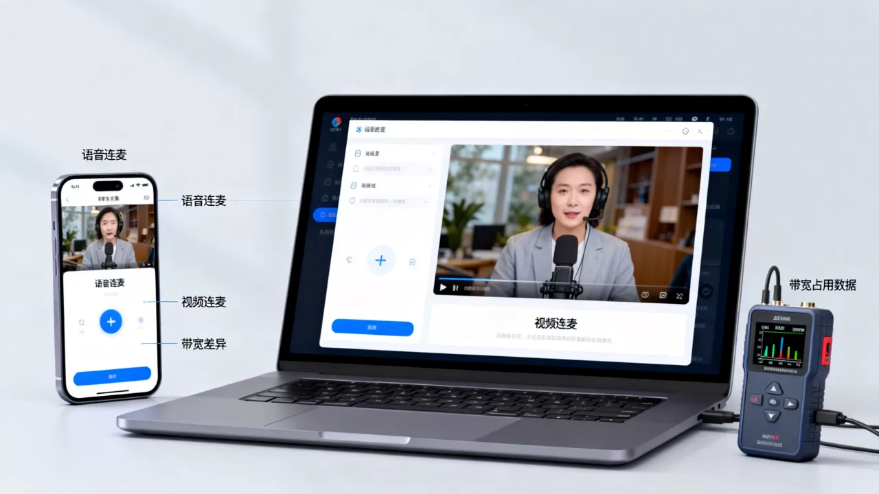 语音连麦和视频连麦哪个更占带宽？语音视频连麦带宽差异详解