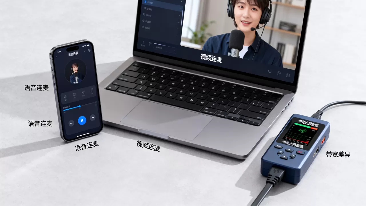 语音连麦和视频连麦哪个更占带宽？语音视频连麦带宽差异详解