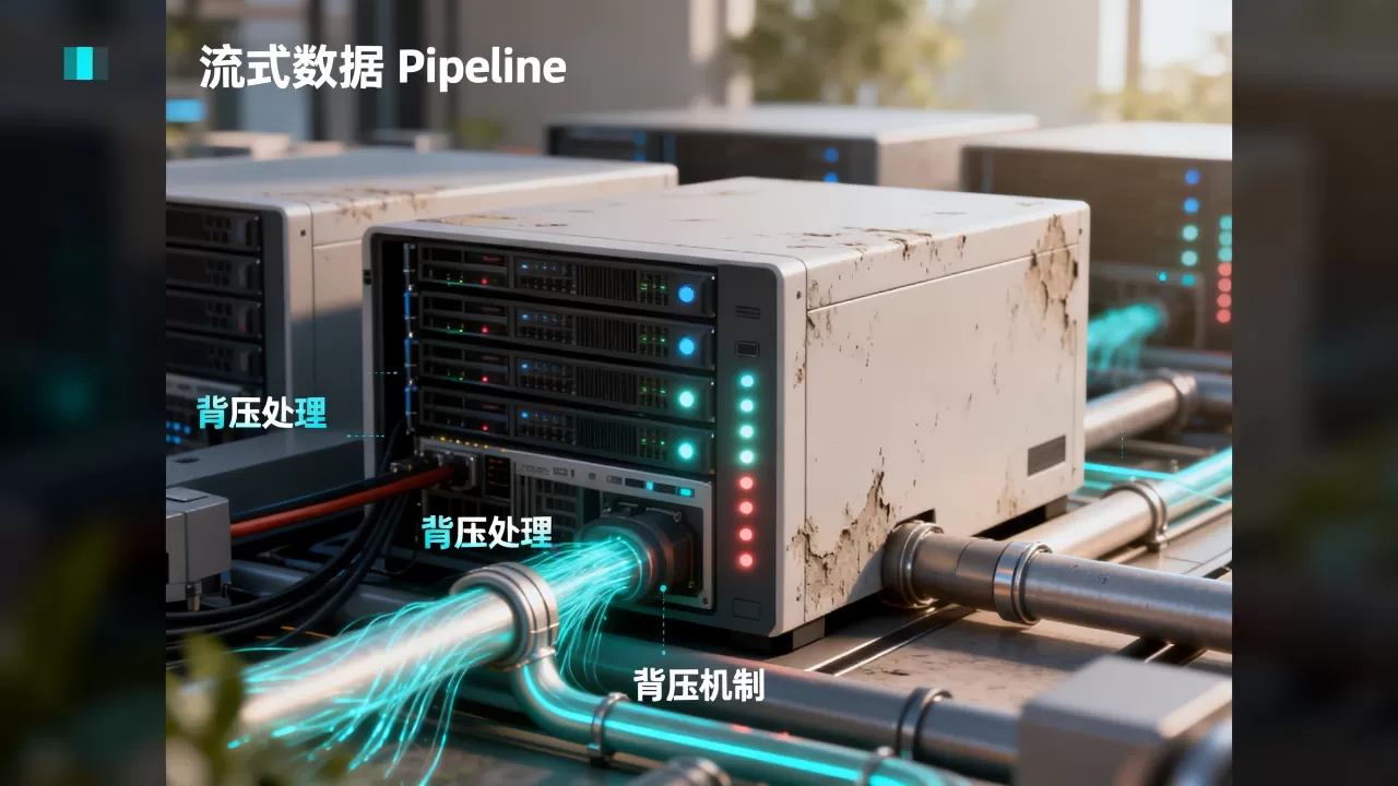 海量设备上报的流式数据Pipeline背压如何处理？背压机制有哪些