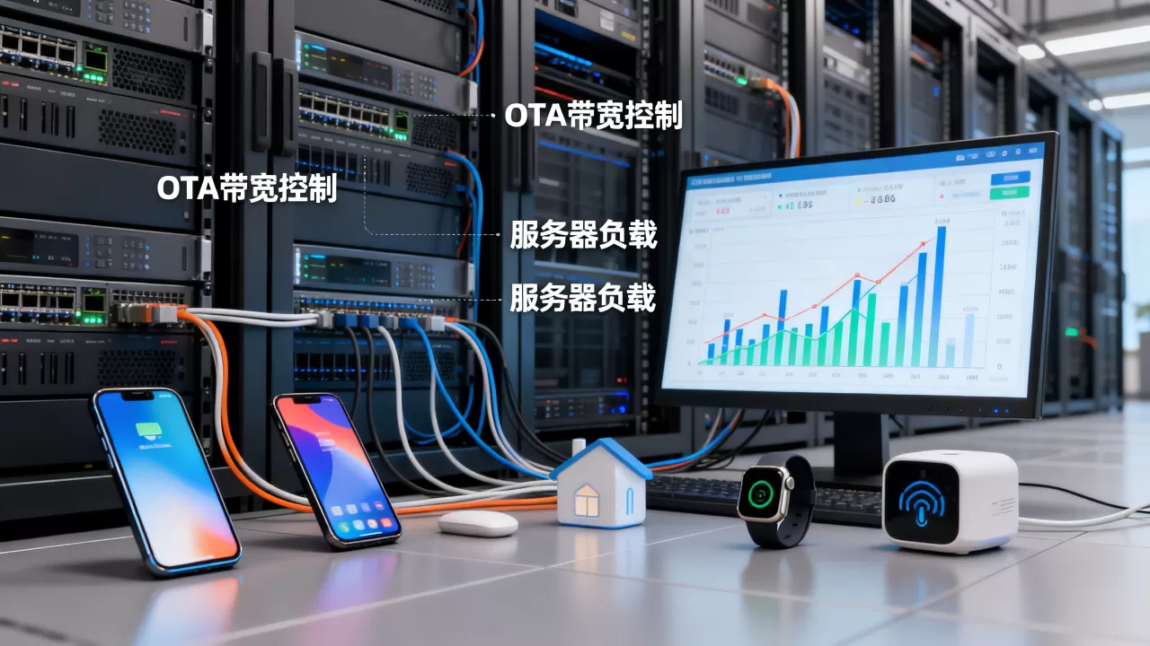 海量设备同时OTA如何控制服务器带宽峰值？OTA带宽峰值控制