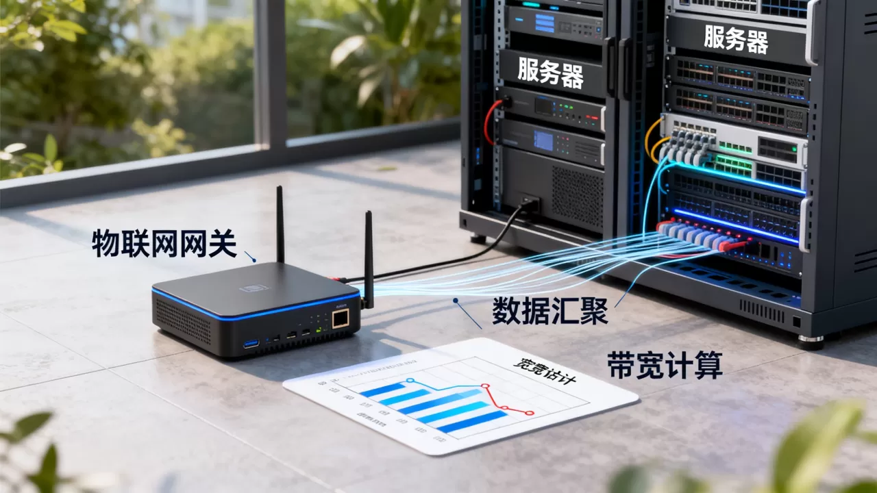 物联网网关汇聚后上报的服务器带宽该如何估算？服务器带宽怎么算