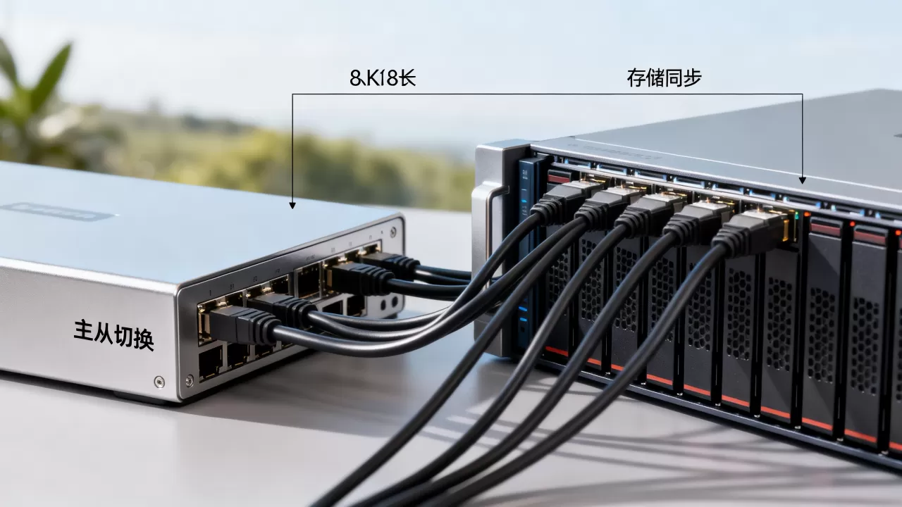 主从服务器故障切换时存储配置如何联动?,服务器高可用存储同步方案 主从服务器故障切换时存储配置如何联动?,服务器高可用存储同步方案
