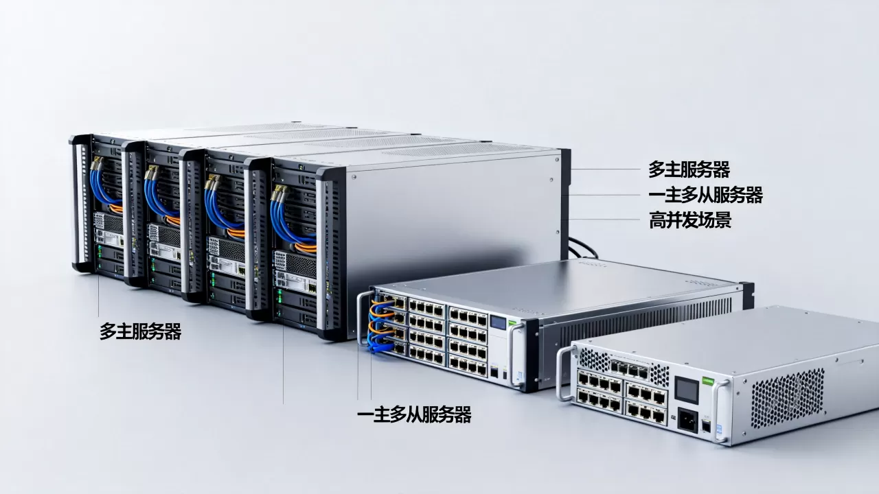 多主与一主多从服务器选型有什么区别？哪个更适合高并发场景？