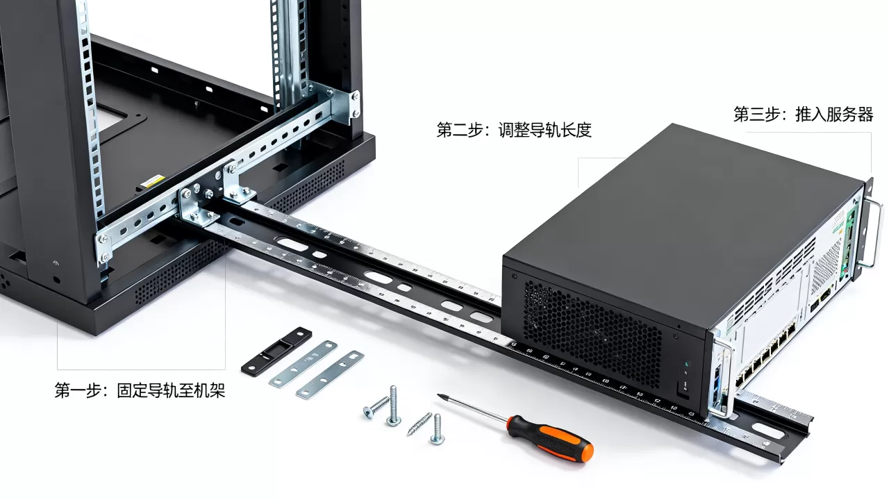 机架服务器导轨安装方式有哪些，服务器导轨怎么安装图解