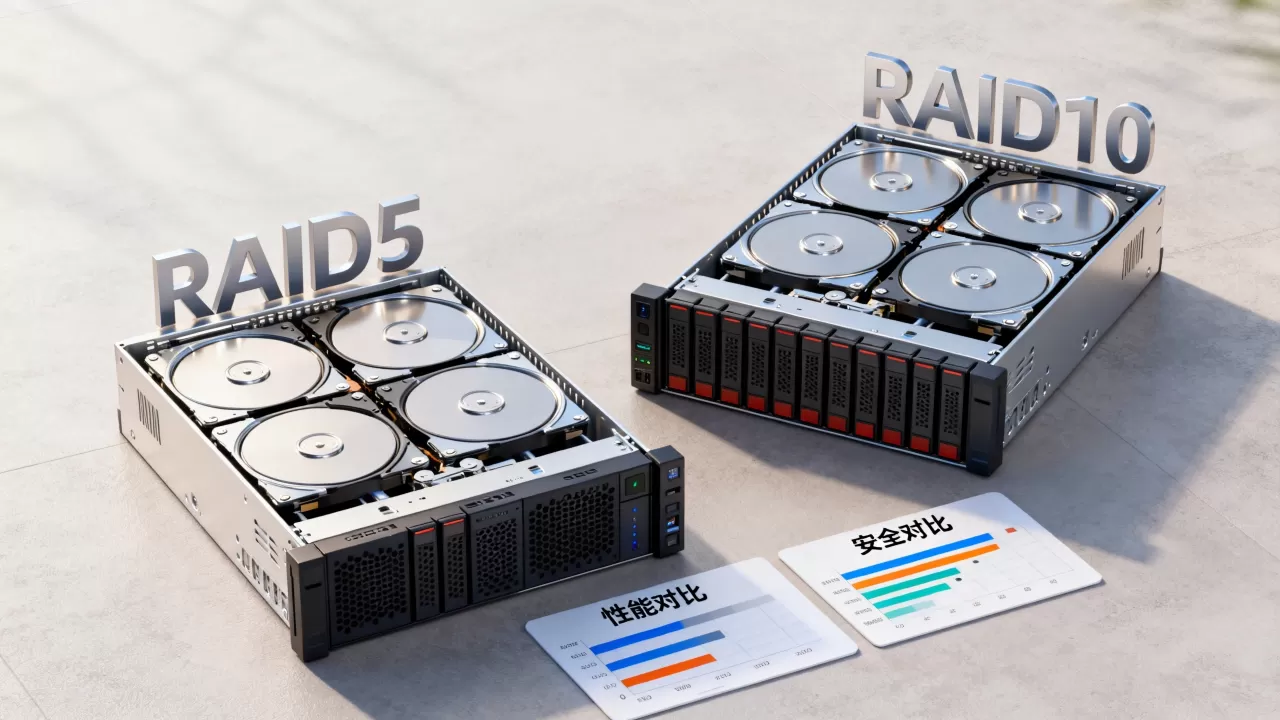 磁盘阵列5与10级别如何按业务选择?RAID5和RAID10哪个更合适,性能与安全对比 磁盘阵列5与10级别如何按业务选择?RAID5和RAID10哪个更合适,性能与安全对比