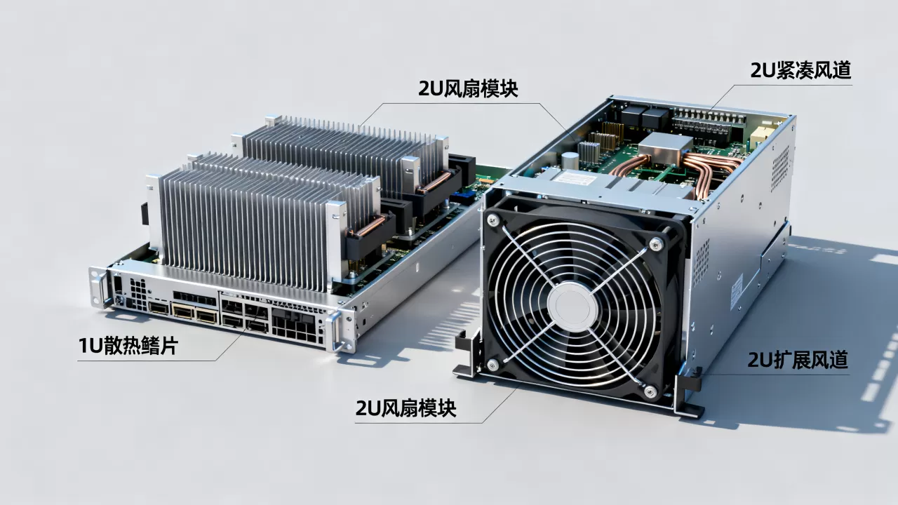 1U与2U机型的内部散热设计差异在哪，服务器散热性能区别大吗