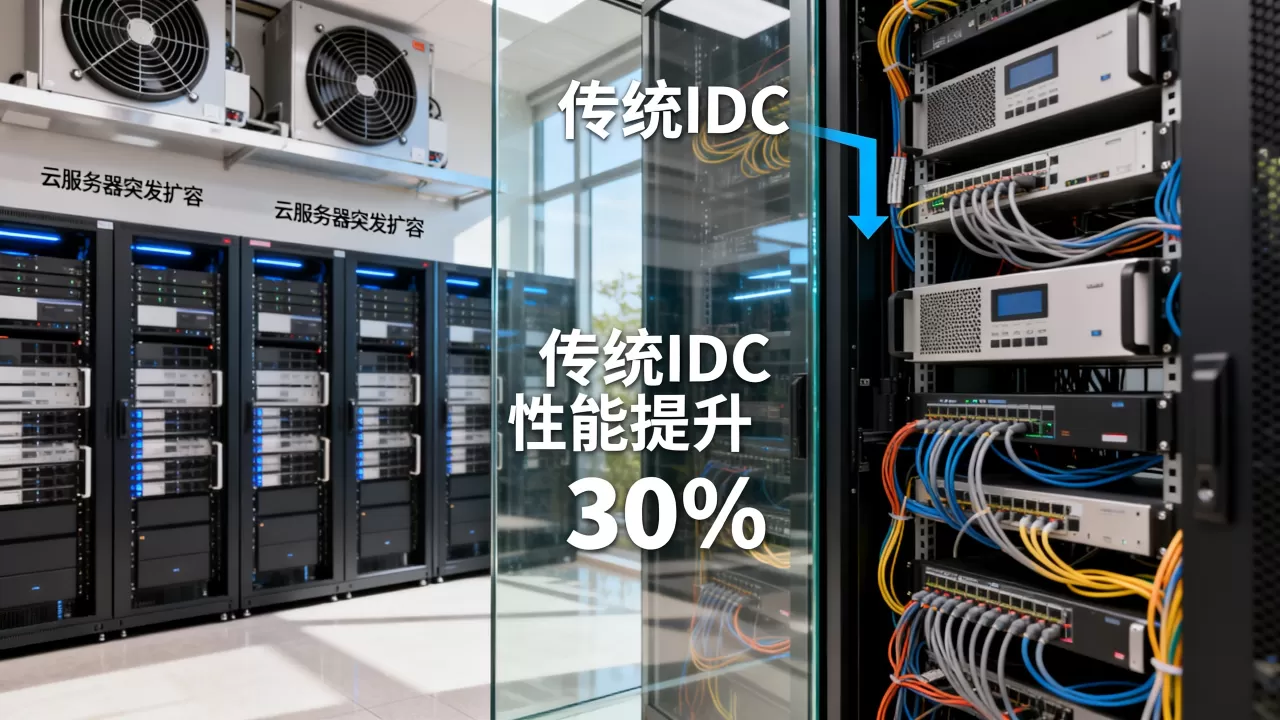 云服务器突发扩容对比传统 IDC 优势在哪，突发扩容性能提升多少？