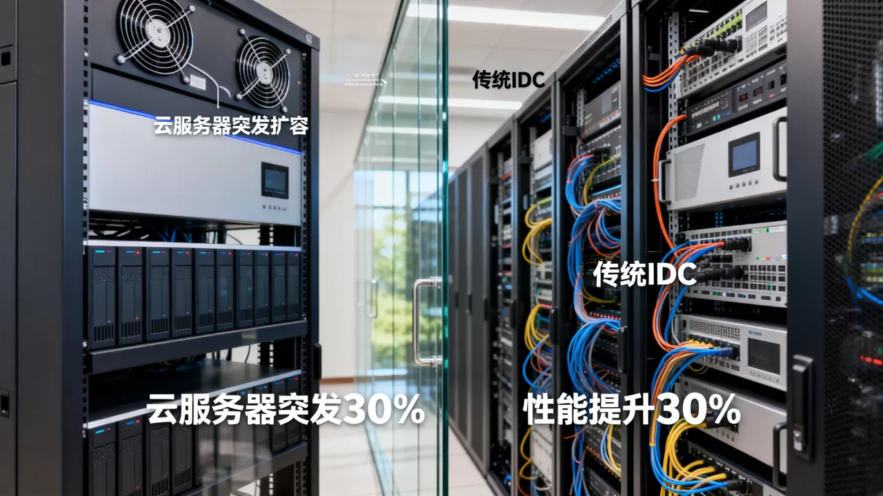 云服务器突发扩容对比传统 IDC 优势在哪，突发扩容性能提升多少？