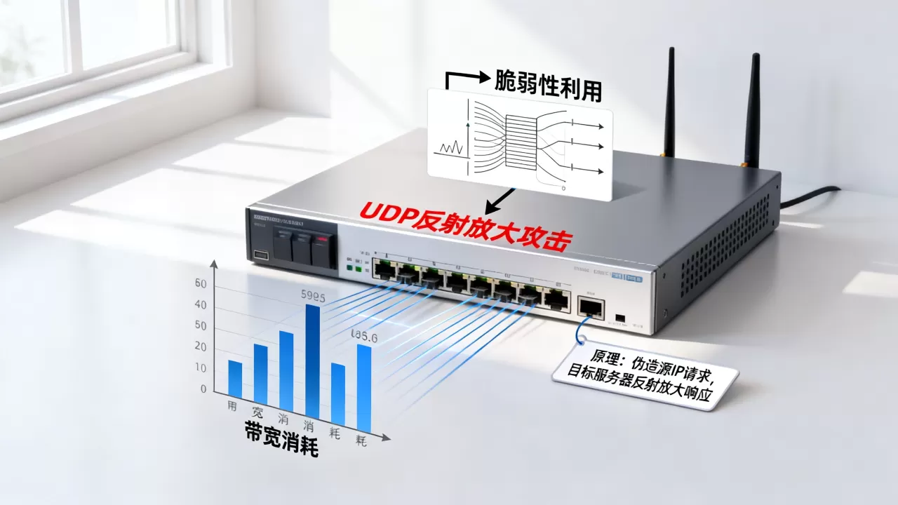 UDP反射放大攻击如何利用脆弱性,原理是什么,带宽消耗 UDP反射放大攻击如何利用脆弱性,原理是什么,带宽消耗