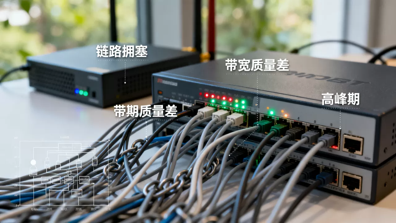 带宽质量差的链路在高峰期表现更明显，如何解决链路拥塞？