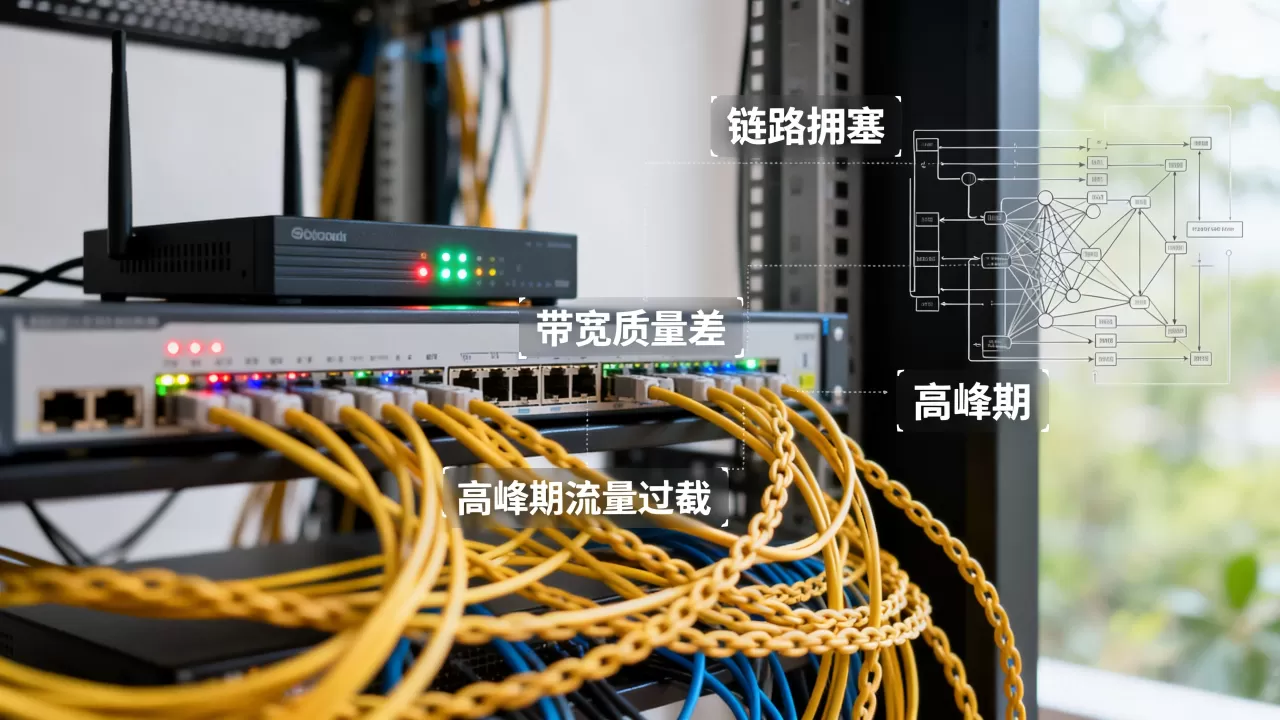 带宽质量差的链路在高峰期表现更明显，如何解决链路拥塞？