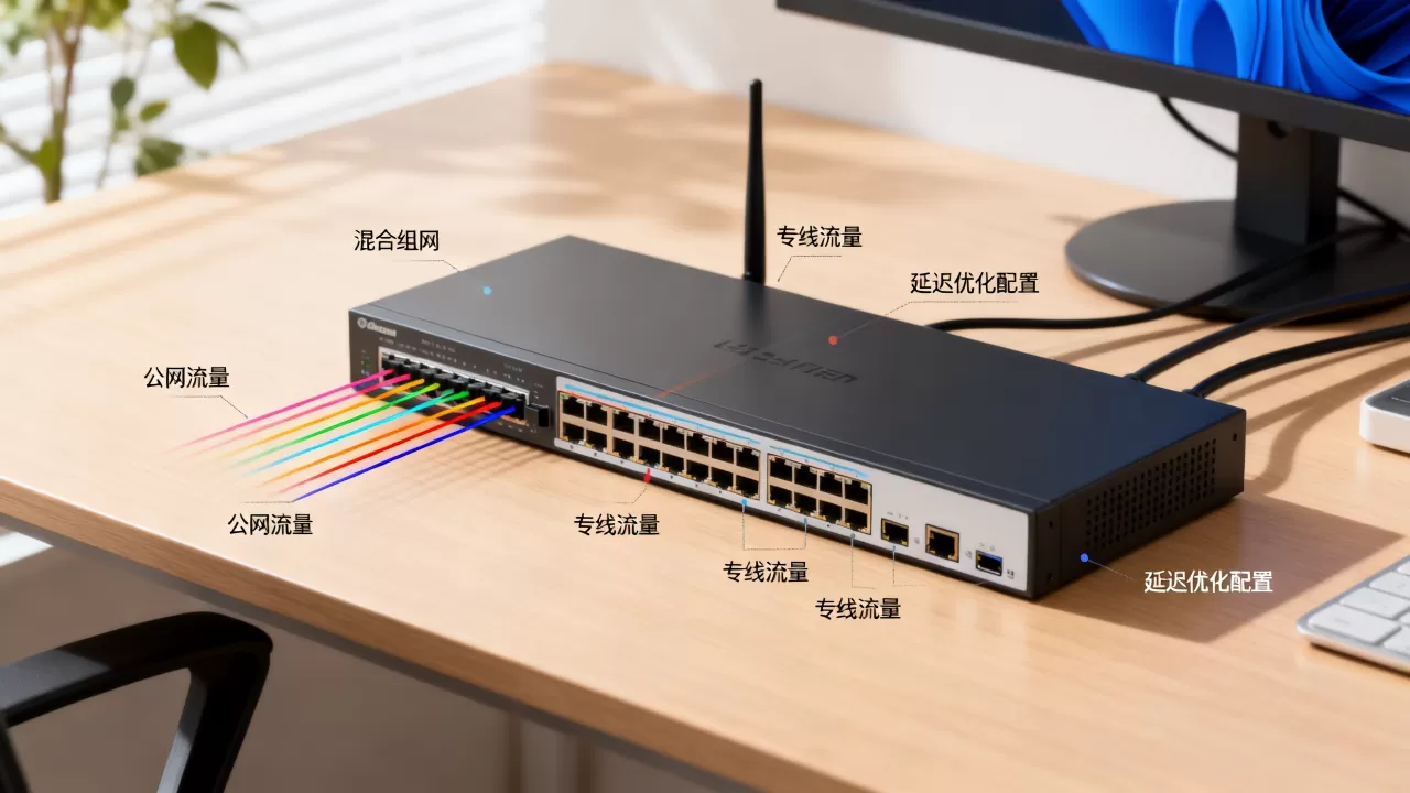 混合组网中公网与专线流量如何分配,网络延迟高怎么办 混合组网中公网与专线流量如何分配,网络延迟高怎么办