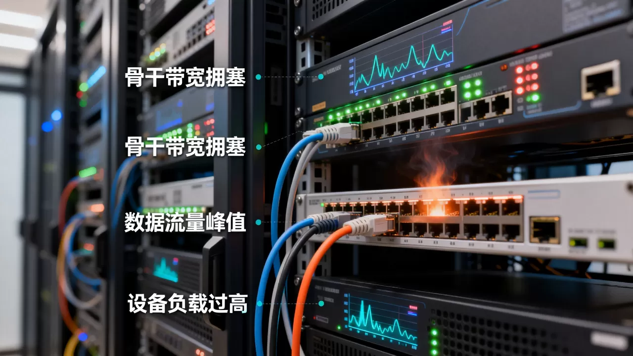 机房骨干带宽拥塞时的表现有哪些，如何有效应对带宽拥塞问题？