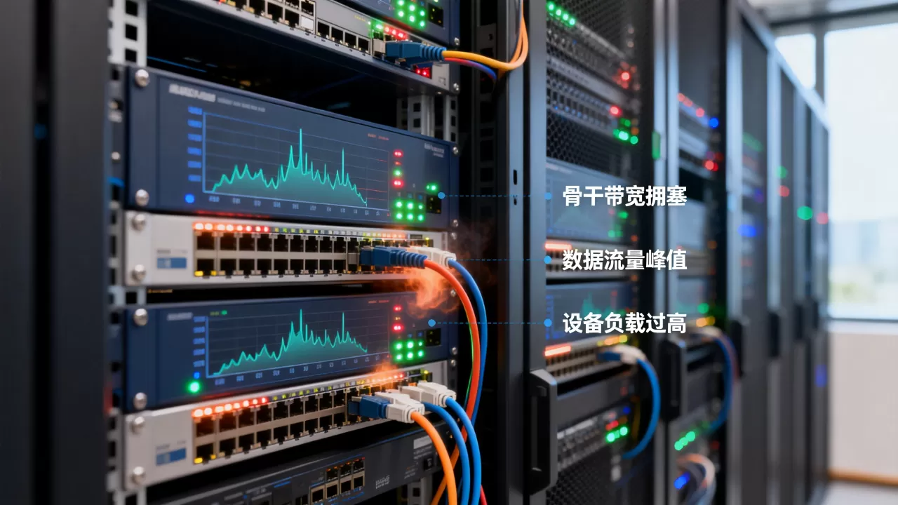 机房骨干带宽拥塞时的表现有哪些，如何有效应对带宽拥塞问题？