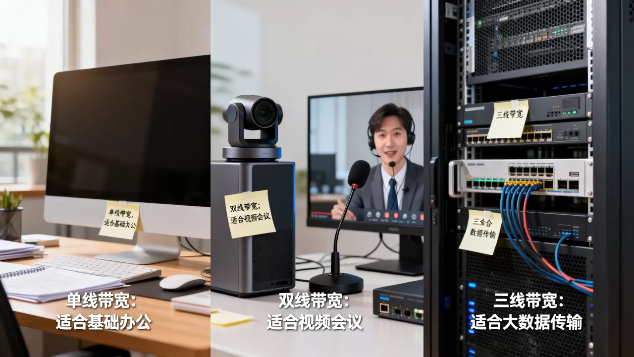 单线双线与三线带宽各自适合哪些业务场景，如何选择