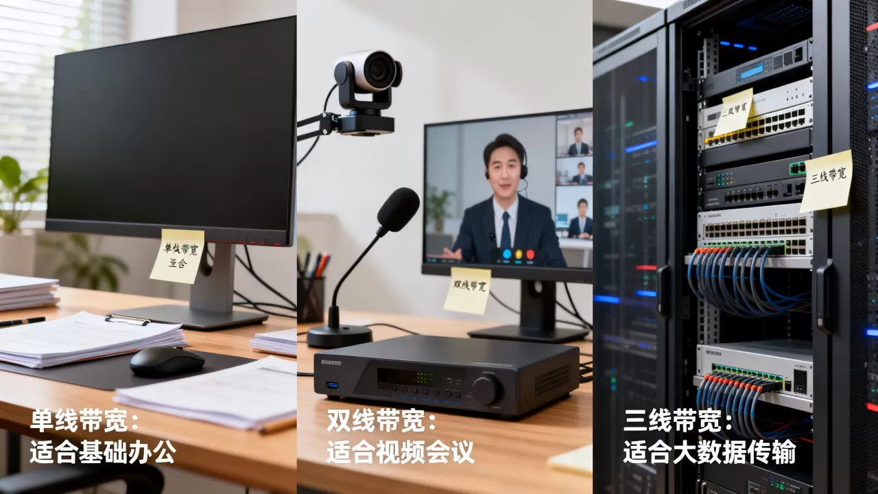 单线双线与三线带宽各自适合哪些业务场景，如何选择
