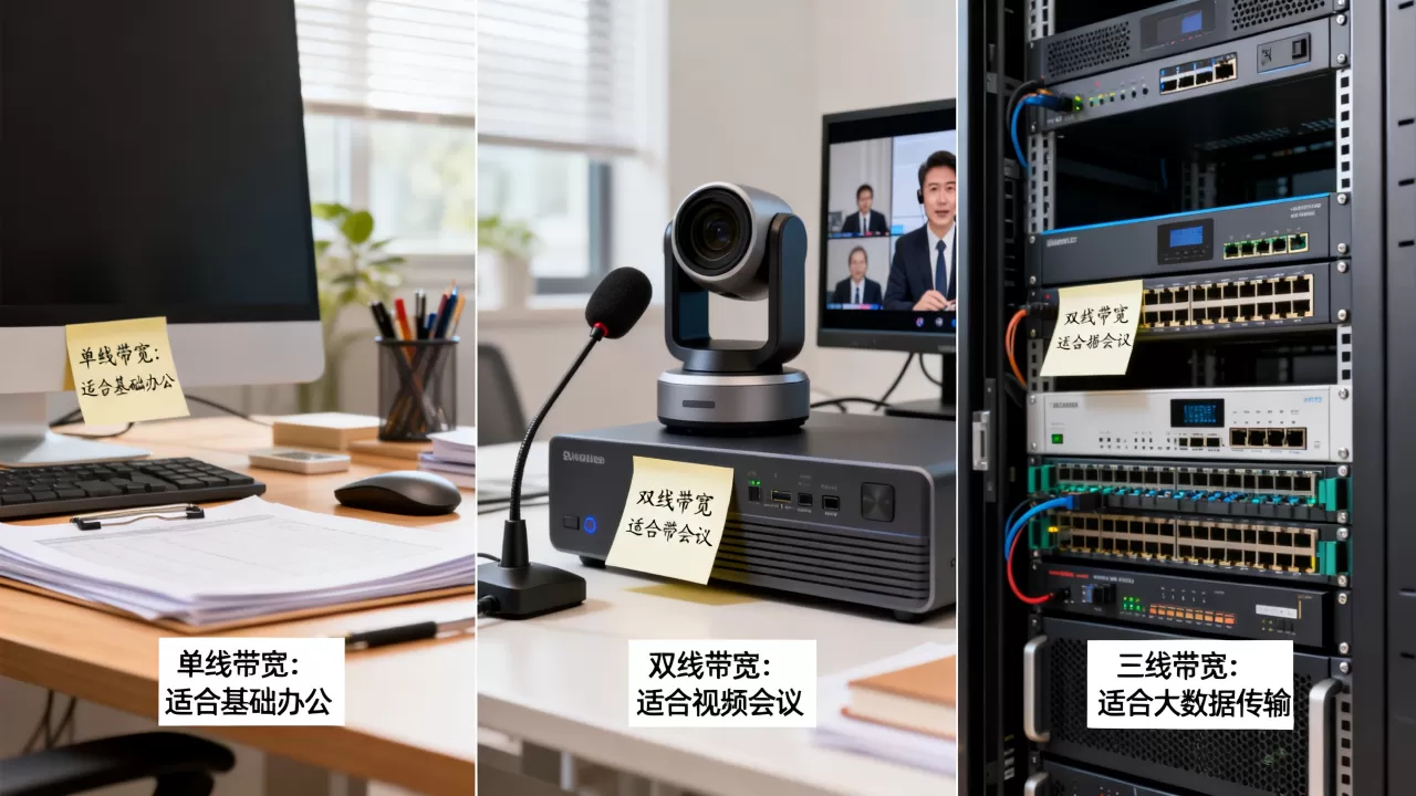 单线双线与三线带宽各自适合哪些业务场景，如何选择